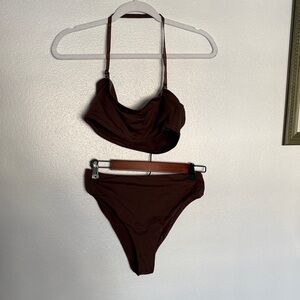 SKIMS Dark Brown Bikini Set Size M/L